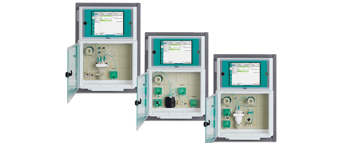 Process analyzer for potentiometric, photometric, and thermometric wet chemical analysis