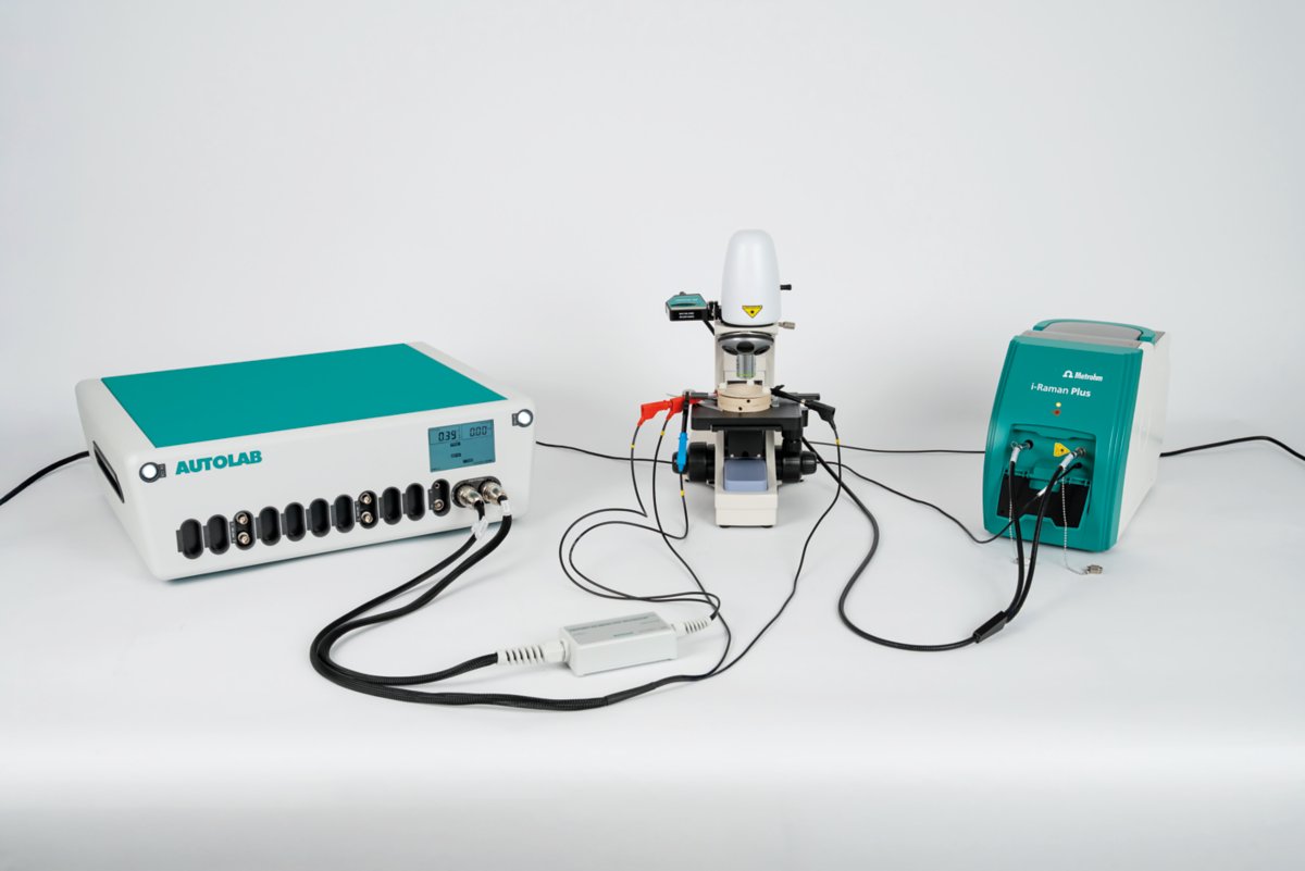 EC Raman, Raman spectroscopy, accessories, lab raman, Electrochemistry, probe holder, Autolab, Potentiostat, Spectroscopy, PGSTAT302N, microscope, i-Raman Plus