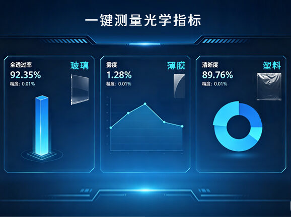 1.全透过率、雾度、清晰度核心指标,一次同步输出