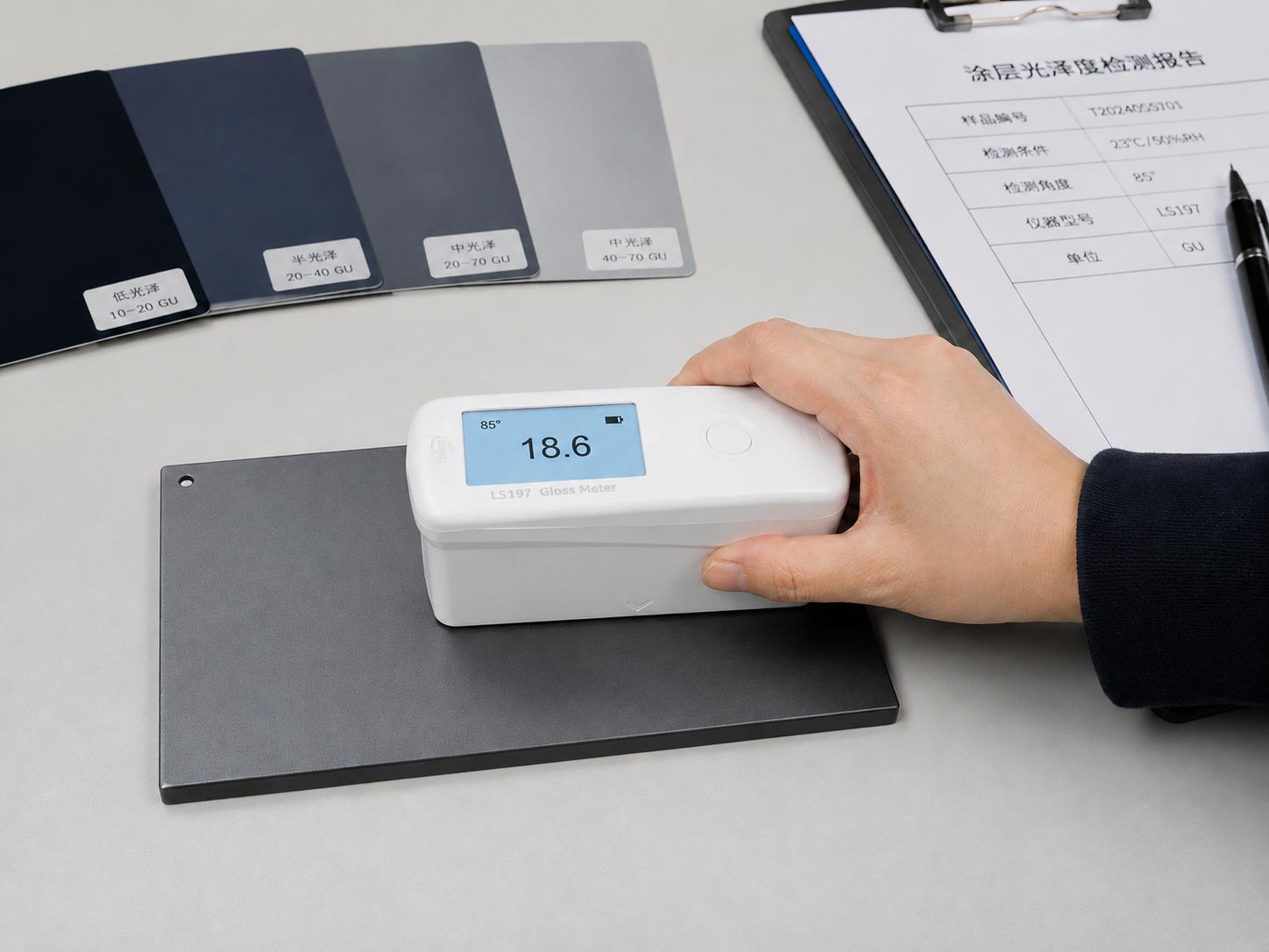 85°光泽度仪在低光泽哑光表面检测中的选型与应用方案
