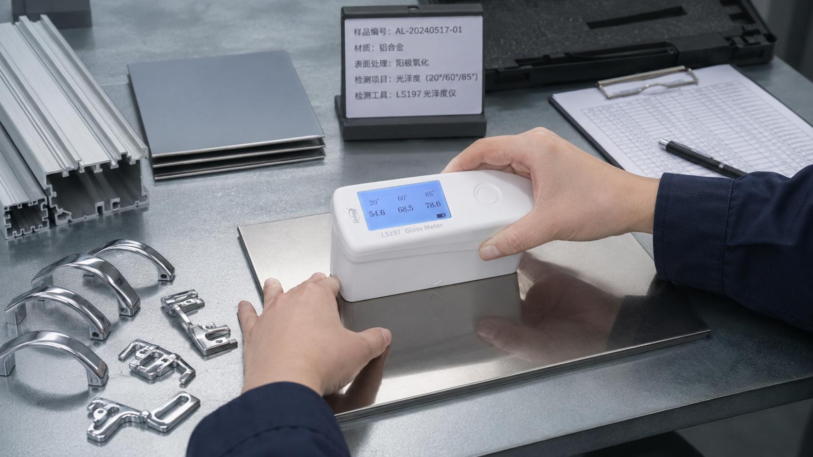 金属光泽度仪在五金、电镀和铝合金表面检测中的应用方案