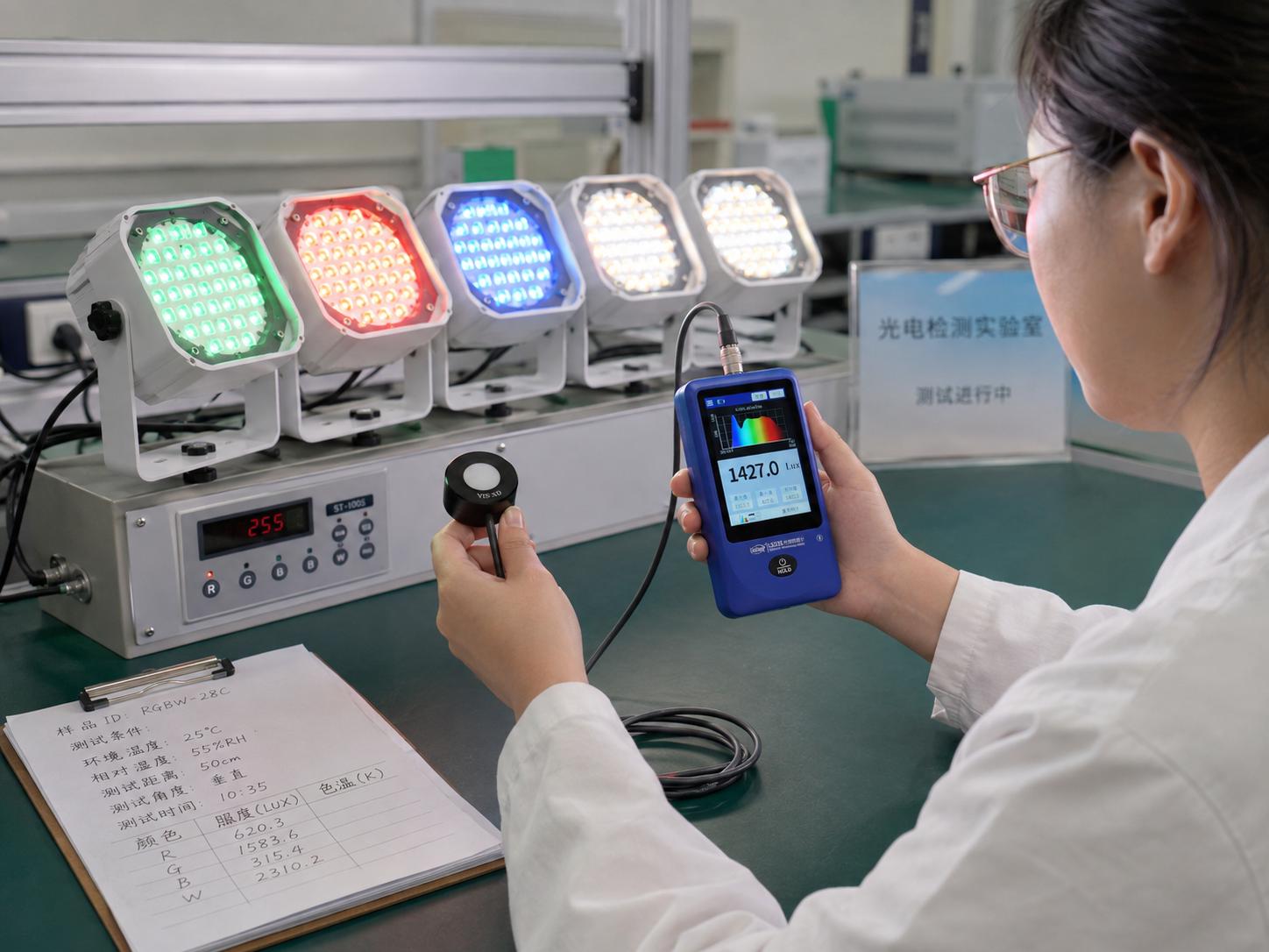 LS335光谱照度计用于彩色LED与RGB灯具检测：看照度，也看光谱
