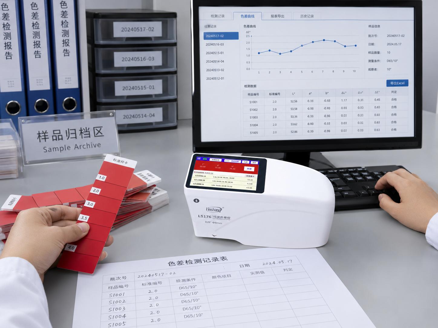 色差仪数据留档流程 色差仪数据留档流程