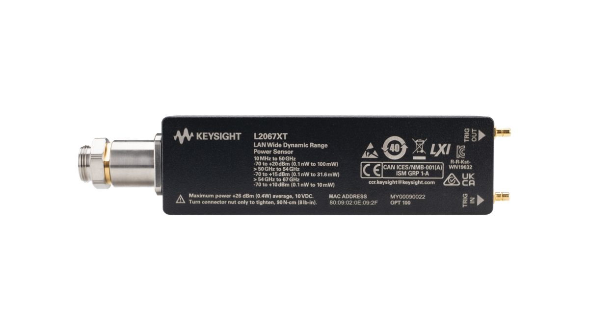 L2067XT 符合热真空标准的 10 MHz 至 67 GHz LAN 功率传感器