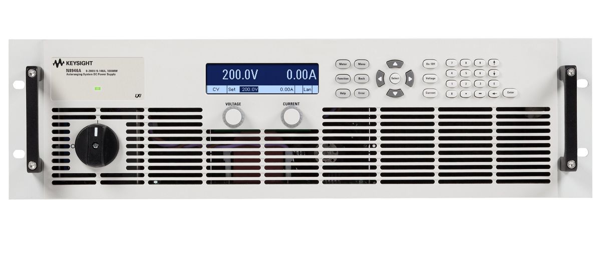 N8946A 自动量程调节直流电源，200 V，140 A，10000 W，400 VAC