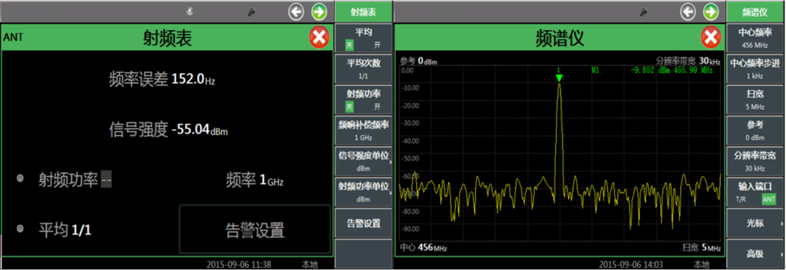 强大的射频信号分析功能,提供了对发射机信号多方位考核能力