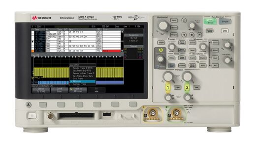 MSOX3012A 混合信号示波器：100 MHz，2 个模拟通道和 16 个数字通道