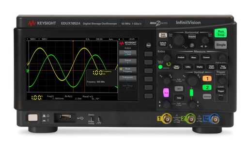 EDUX1052A 示波器：50 MHz，2 个模拟通道