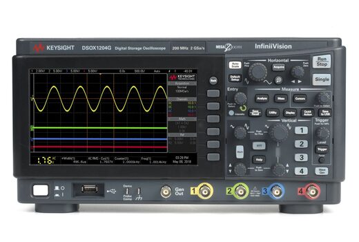 DSOX1204G 示波器：70/100/200 MHz，4 个模拟通道