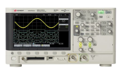 MSOX2012A 混合信号示波器：100 MHz，2 个模拟通道和 8 个数字通道