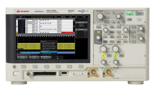 DSOX3052A 示波器：500 MHz，2 通道