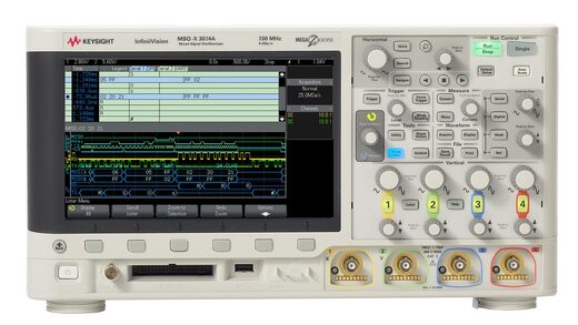 MSOX3024A 混合信号示波器：200 MHz，4 个模拟通道和 16 个数字通道