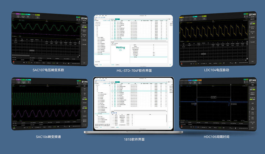 181B & MIL-STD-704F 软件界面及实测图