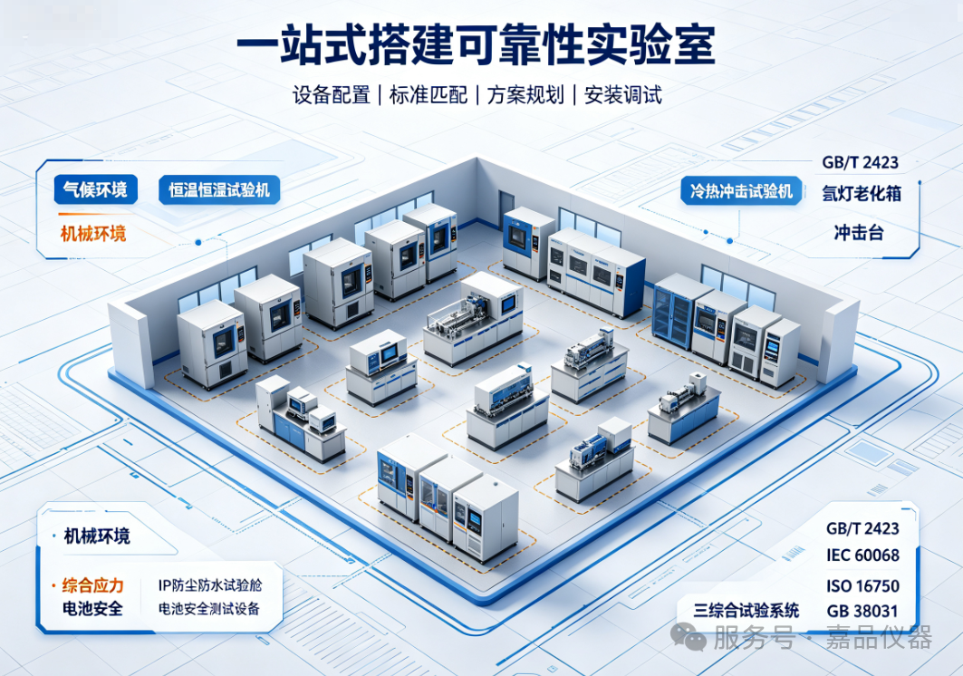 一站式搭建可靠性实验室｜嘉品仪器全品类环境试验设备+ 配套执行标准全梳理